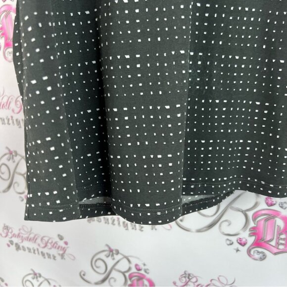 Banana republic long sleeve bubble trim hem Black Polka Dot Women's Top - Picture 6 of 11